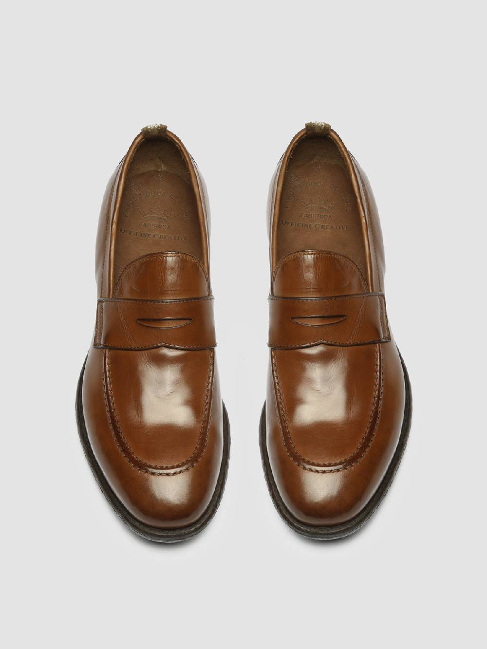 Officine Creative EMORY 024 Mocassini in Pelle Marrone Qualità Garantita