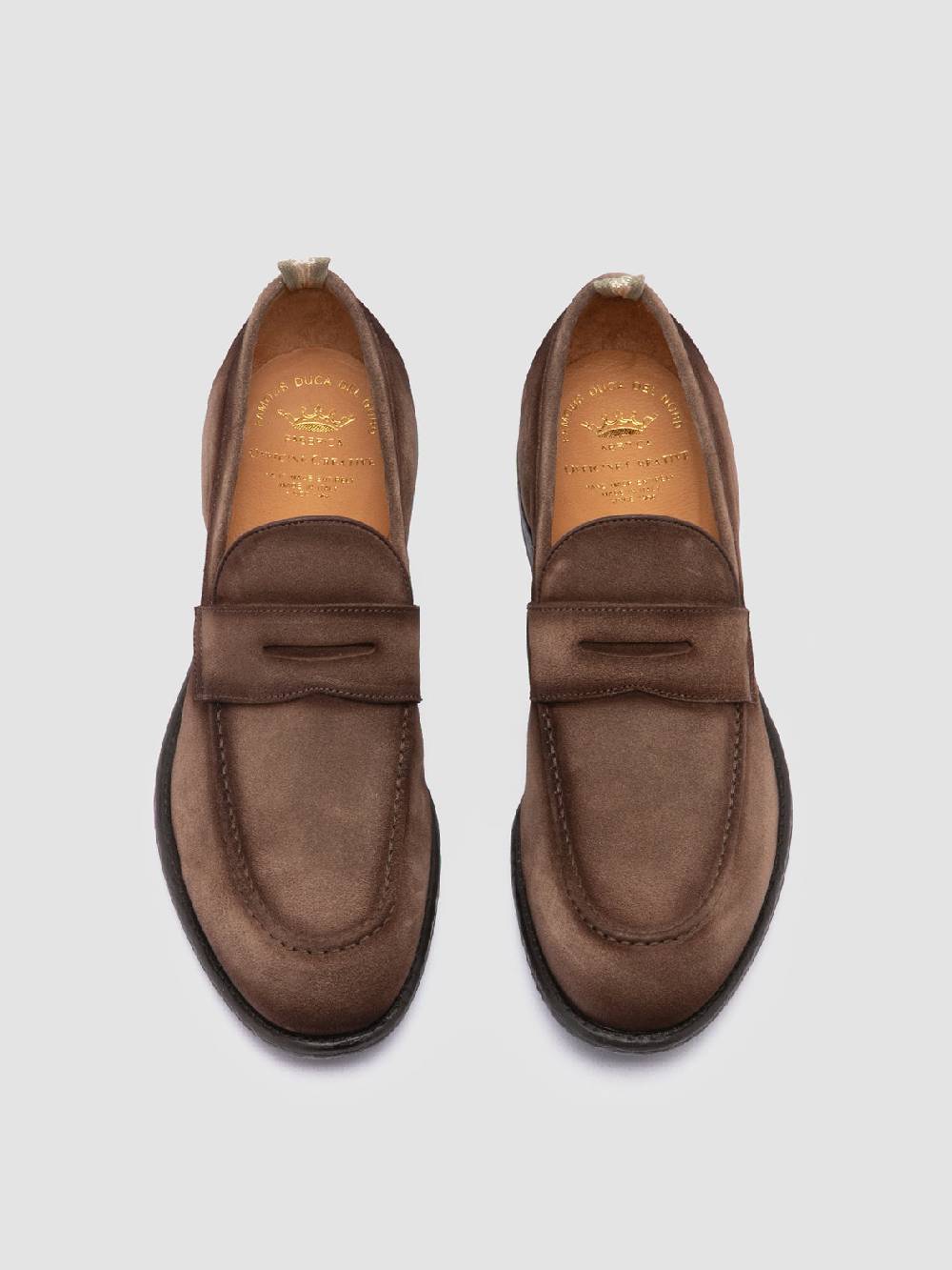 Officine Creative EMORY 024 Mocassini in Pelle Scamosciata Marrone Affare Del Giorno