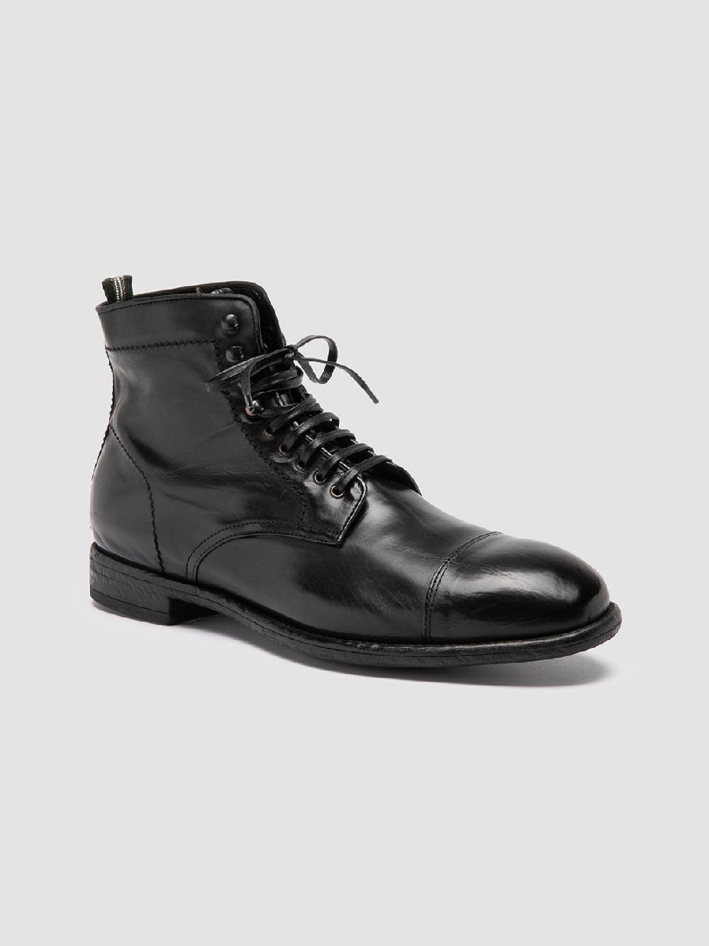 Officine Creative EMORY CAOU 014 Stivali Neri in Pelle Prezzo Ridotto