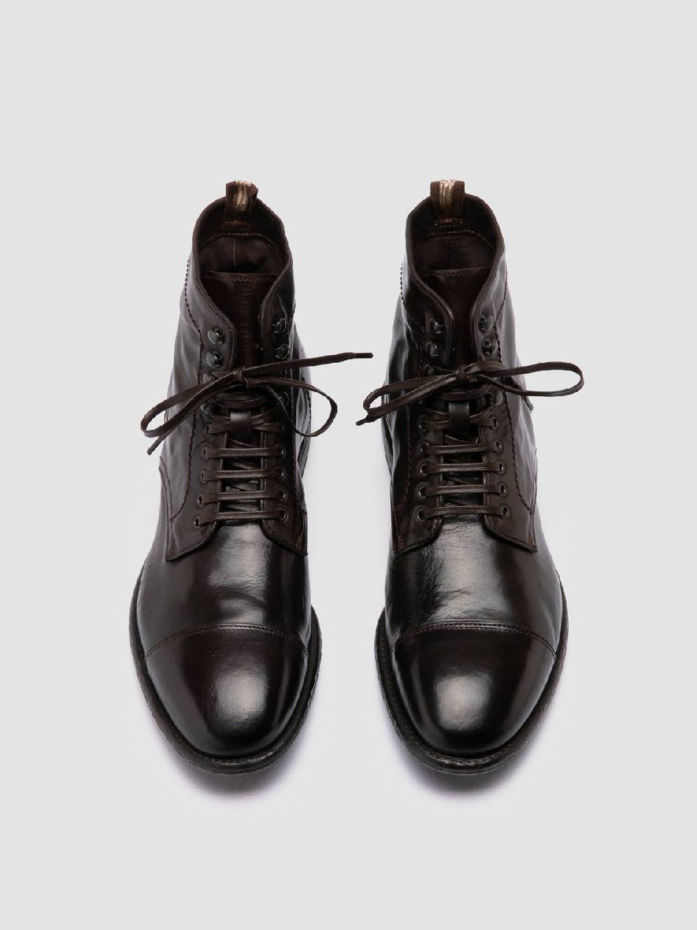 Officine Creative EMORY CAOU 014 Stivali Marrone Scuro in Pelle Sottocosto
