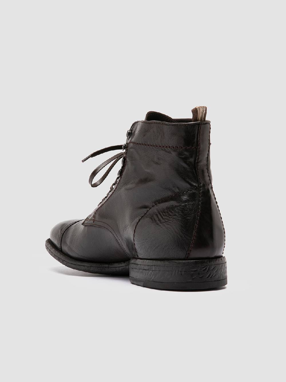 Officine Creative EMORY CAOU 014 Stivali Marrone Scuro in Pelle Sottocosto