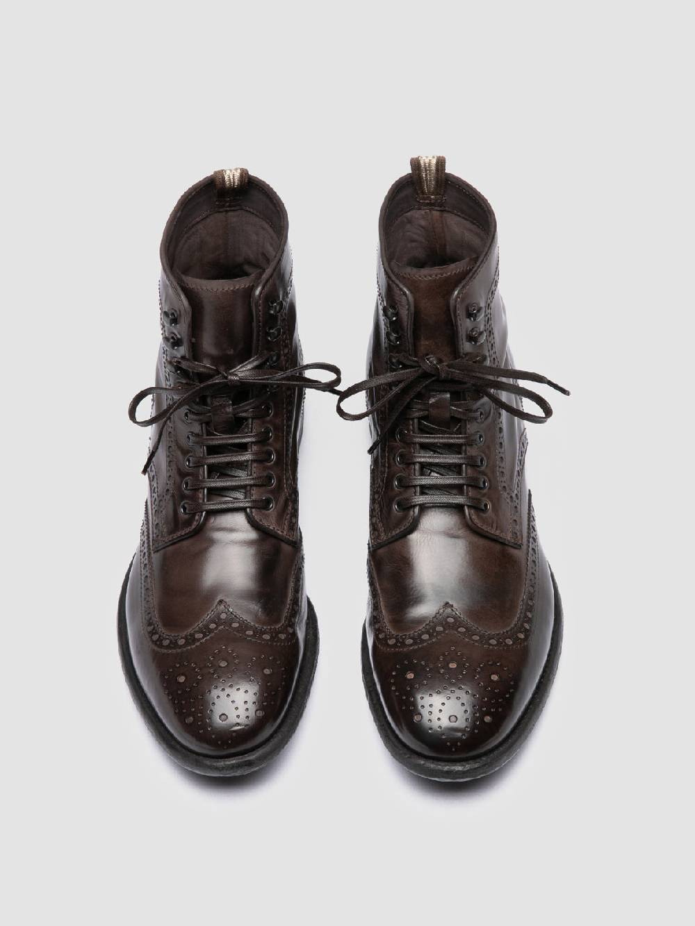 Officine Creative EMORY CAOU 014 Stivali Marrone Scuro in Pelle Presa
