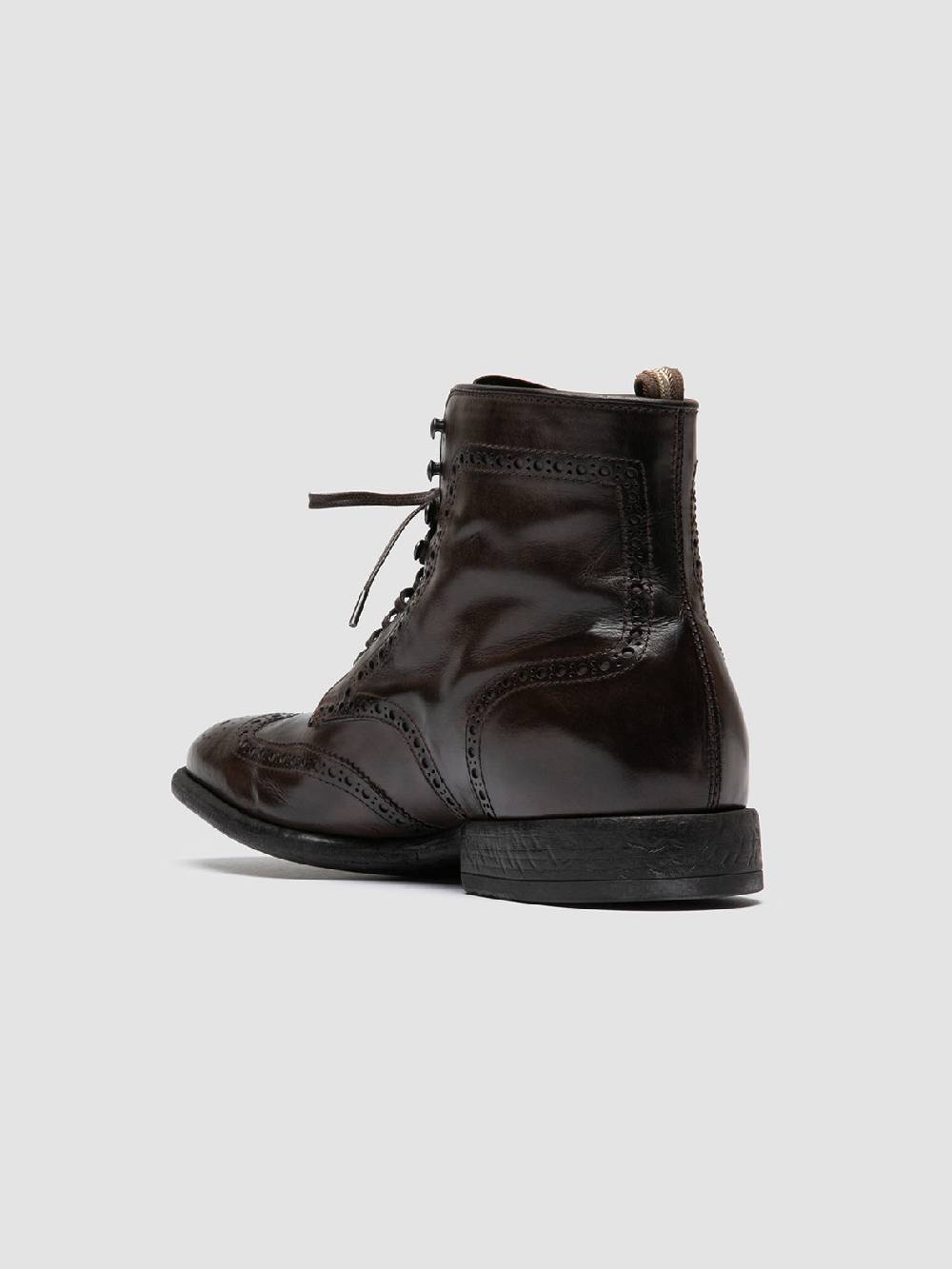 Officine Creative EMORY CAOU 014 Stivali Marrone Scuro in Pelle Presa