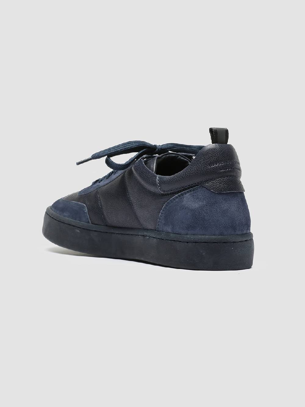 Officine Creative KOMBINED 001 Sneaker Basse in Camoscio e Pelle Blu Outlet