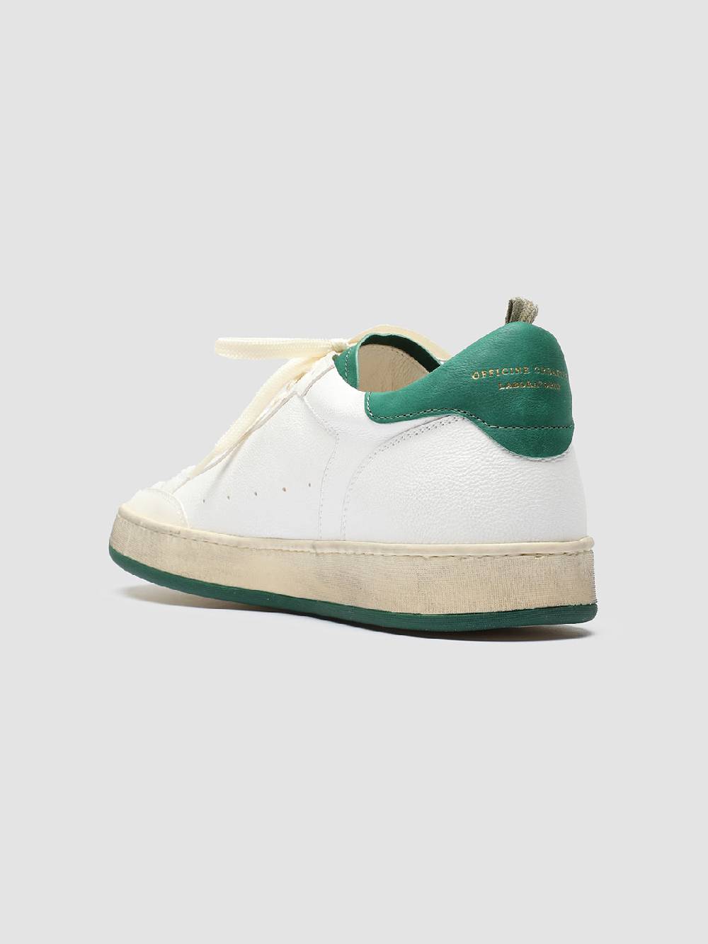 Officine Creative MAGIC 001 Sneakers in Pelle e Camoscio Bianco Vendita Calda