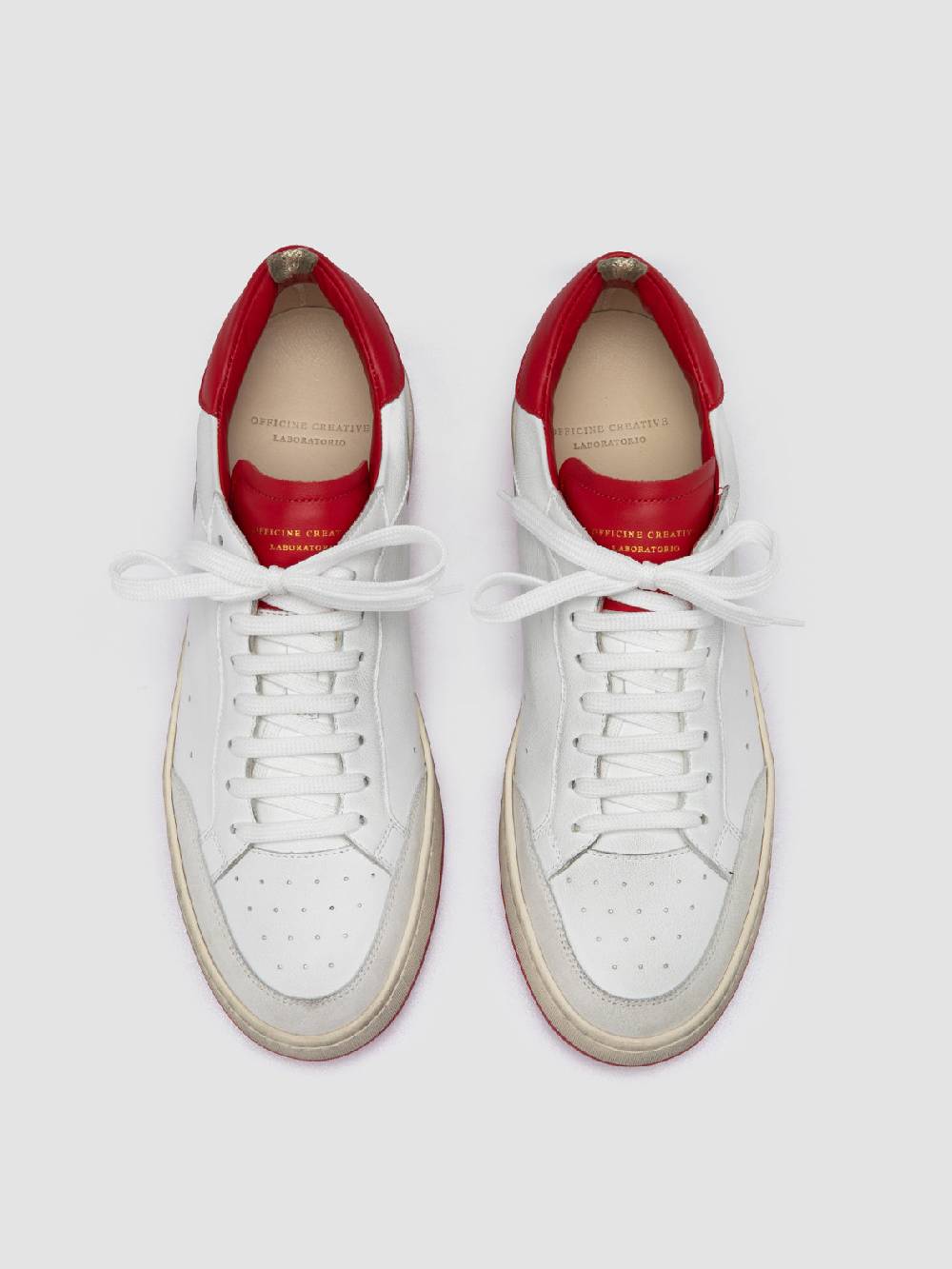 Officine Creative MAGIC 008 Sneakers Basse in Pelle e Camoscio Bianca I Più Venduti