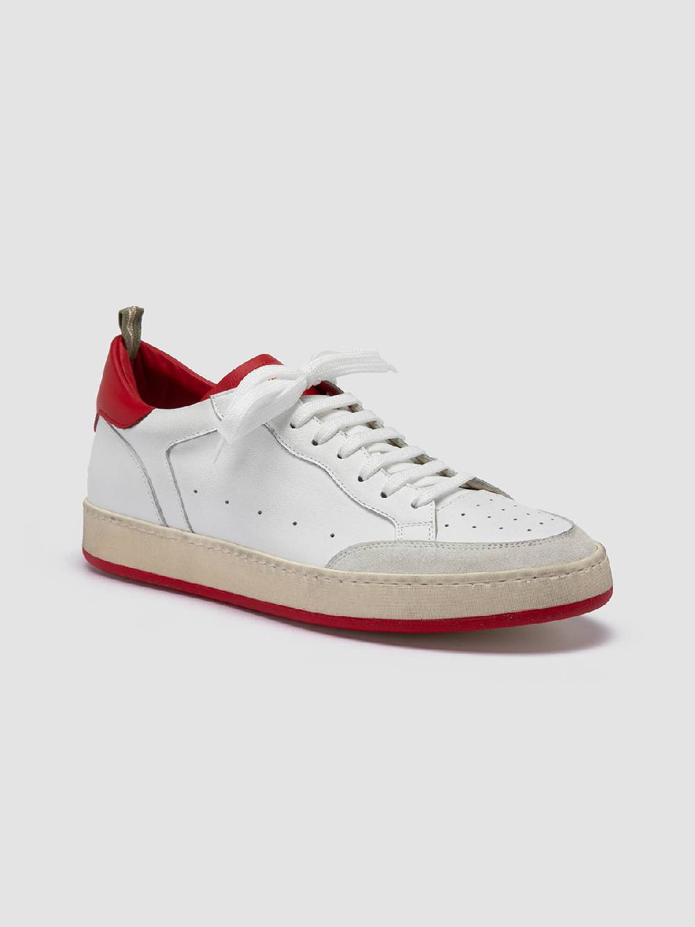 Officine Creative MAGIC 008 Sneakers Basse in Pelle e Camoscio Bianca I Più Venduti
