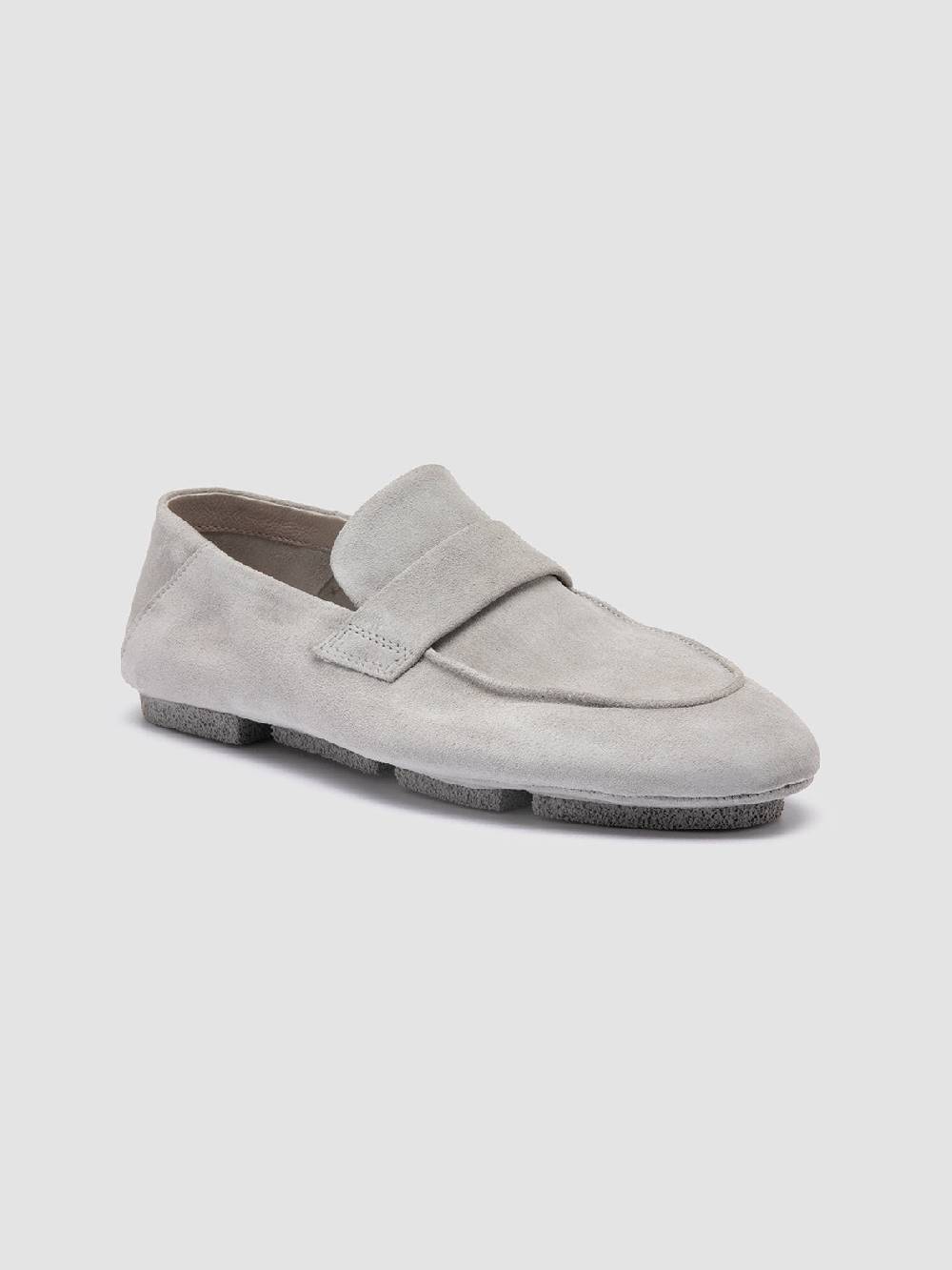 Officine Creative C-SIDE 101 Mocassini in Pelle Scamosciata Grigia Negozio