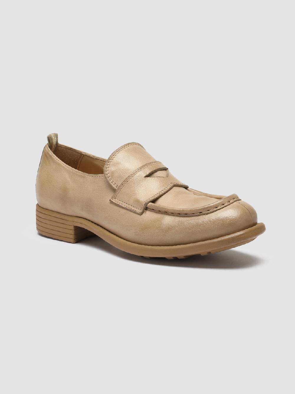 Officine Creative CALIXTE 020 Mocassini Penny Loafer in Pelle Tortora Moda