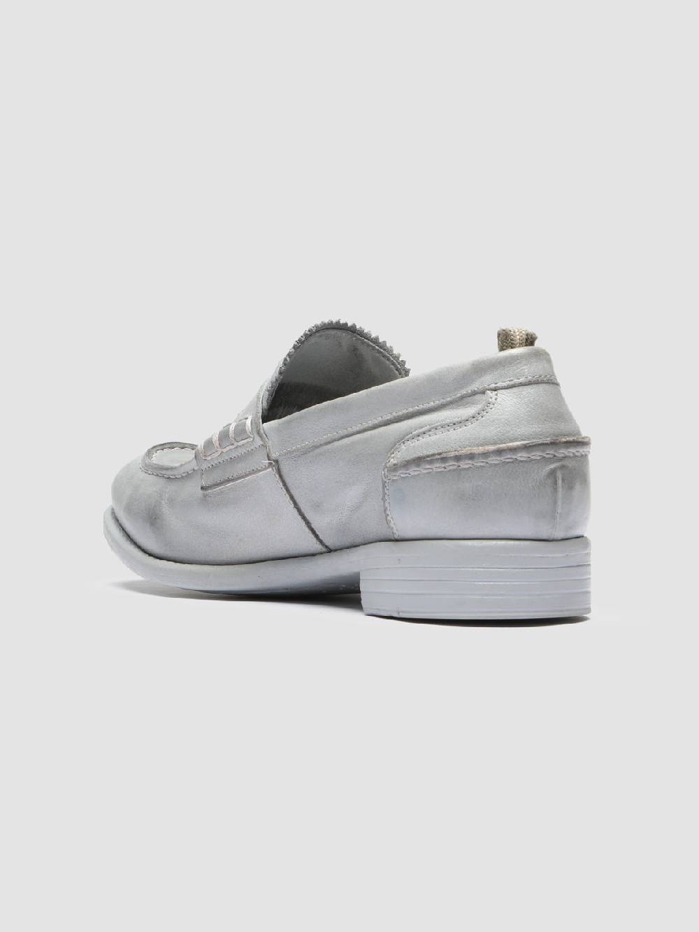 Officine Creative CALIXTE 042 Mocassini Penny in Pelle Grigia Italy