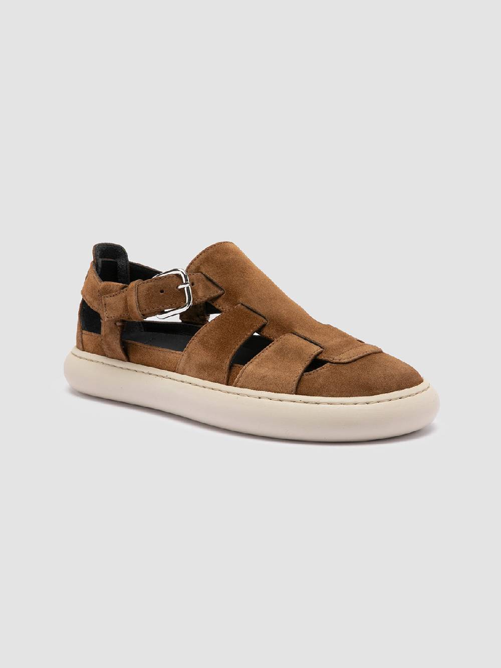 Officine Creative DINGHY 103 Sandali in Pelle Scamosciata Marrone In Linea