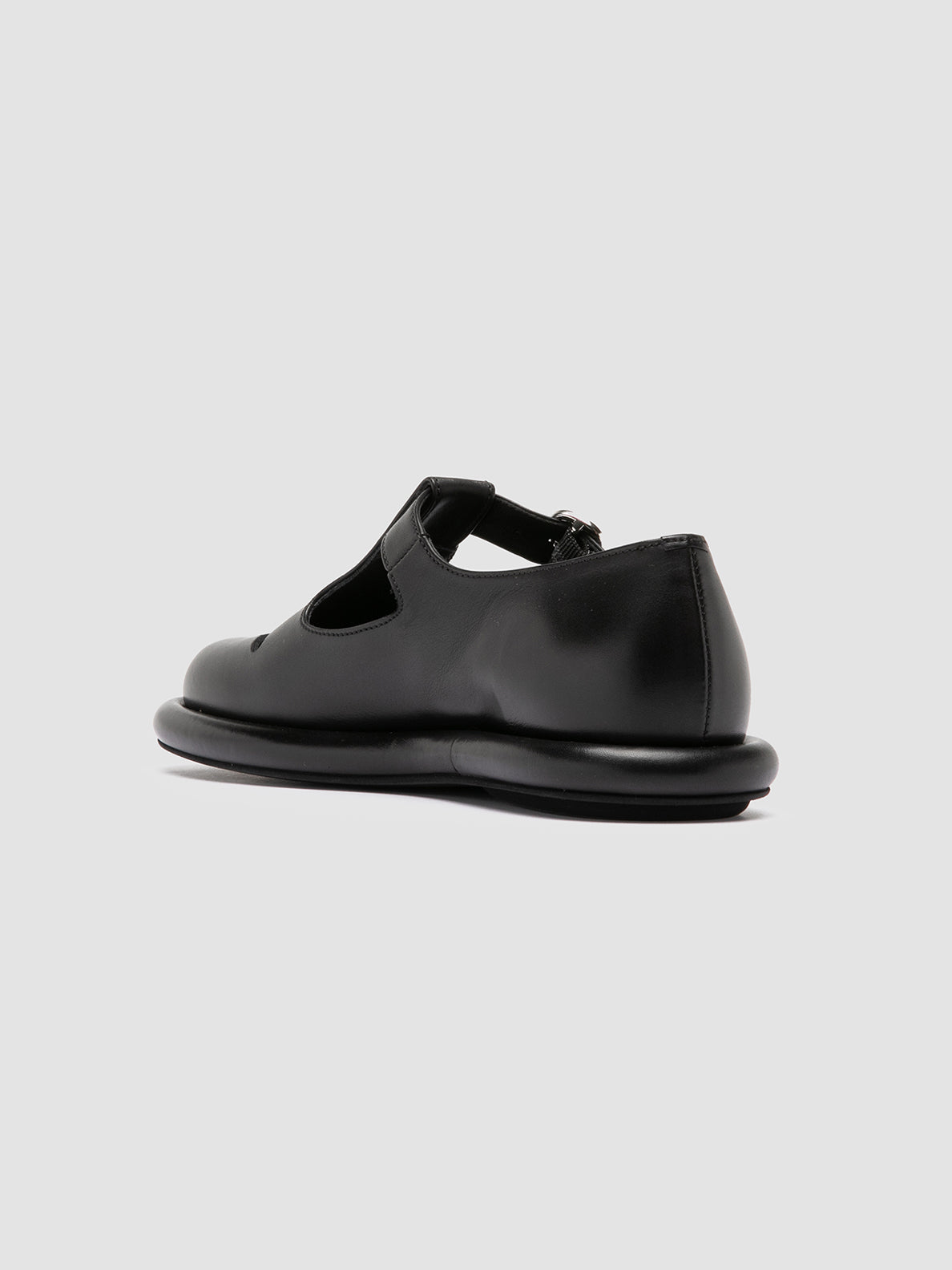 Officine Creative ESTENS 106 Scarpe Basse T-Bar in Pelle Nera Sconto di tempo limitato