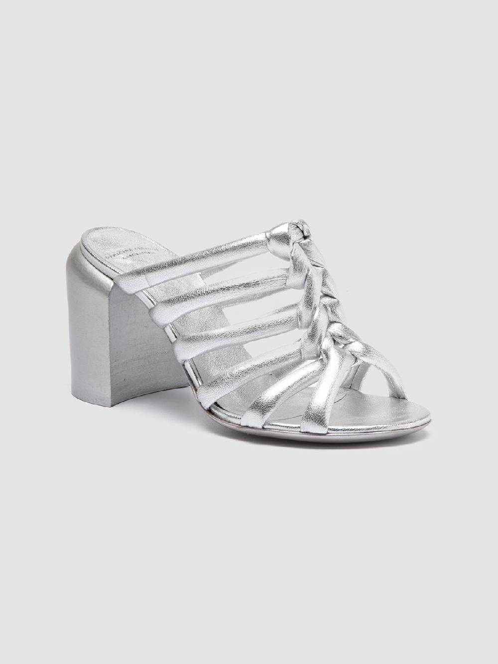 Officine Creative ESTHER 026 Sandali Slide in Pelle Argento Promozione