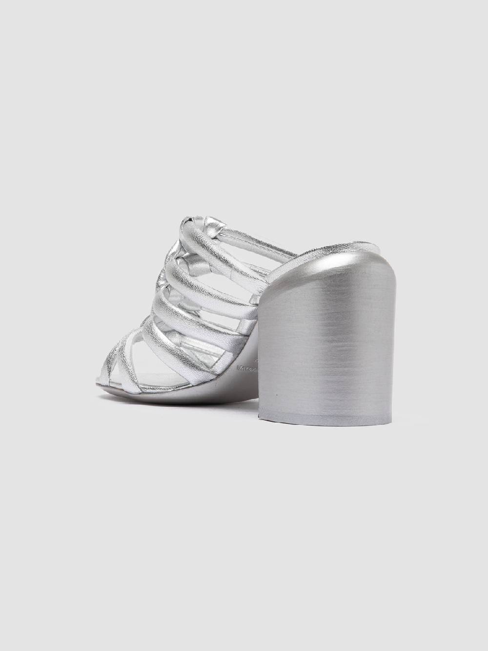 Officine Creative ESTHER 026 Sandali Slide in Pelle Argento Promozione