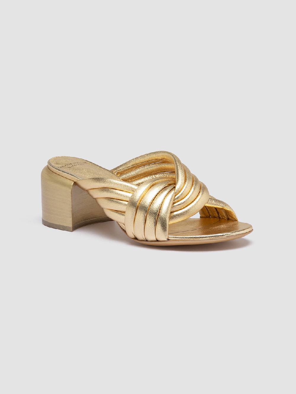 Officine Creative ETHEL 022 Sandali Slide in Pelle Oro Qualità Garantita