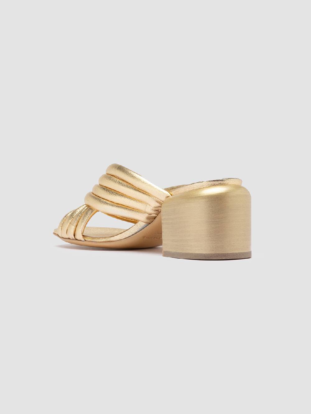 Officine Creative ETHEL 022 Sandali Slide in Pelle Oro Qualità Garantita