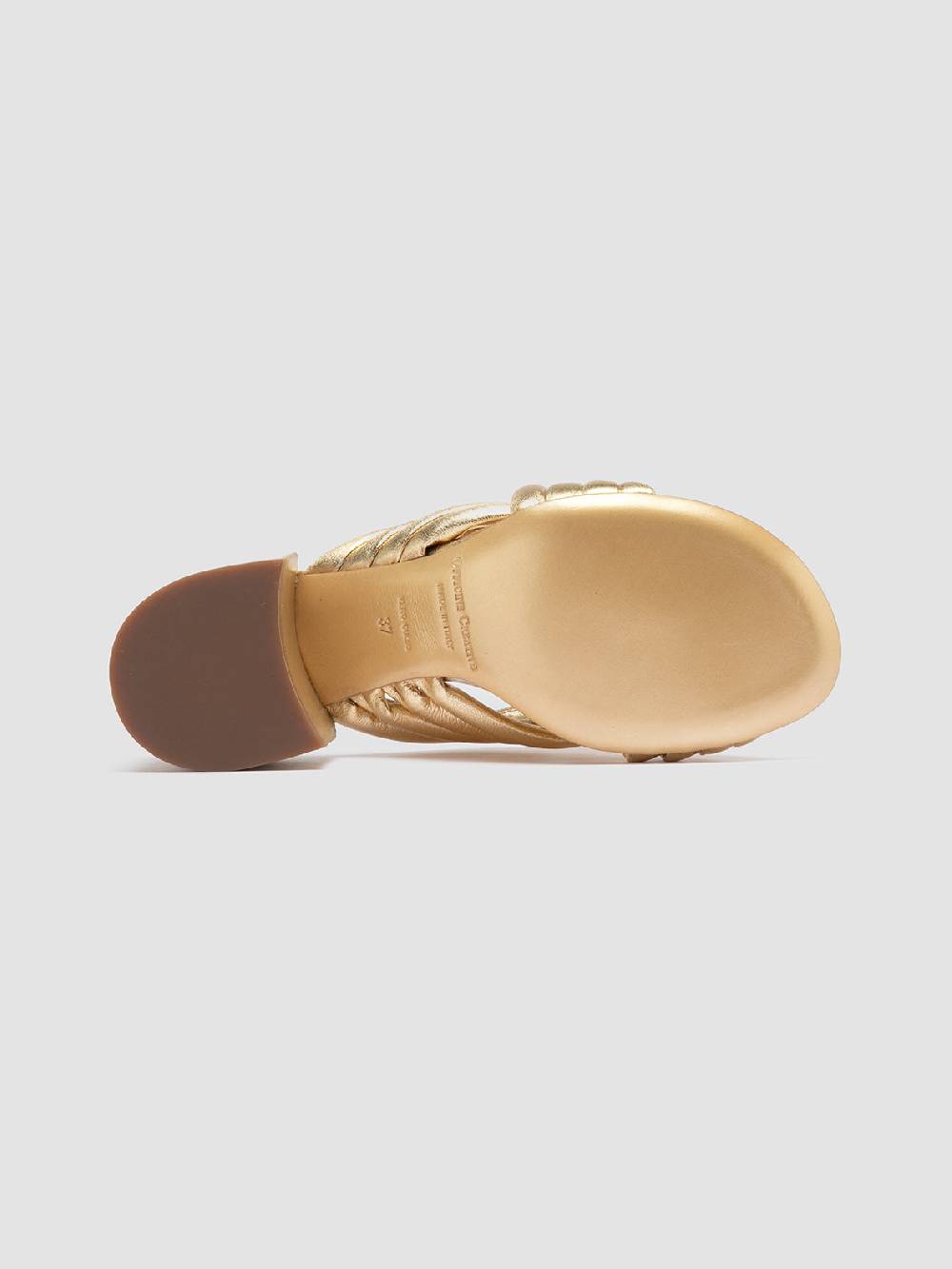 Officine Creative ETHEL 022 Sandali Slide in Pelle Oro Qualità Garantita