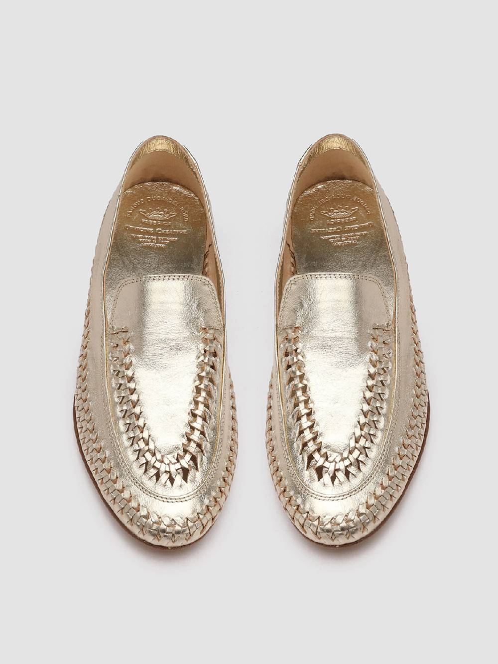 Officine Creative BESSIE 002 Mocassini in Pelle Argento Shopping Online