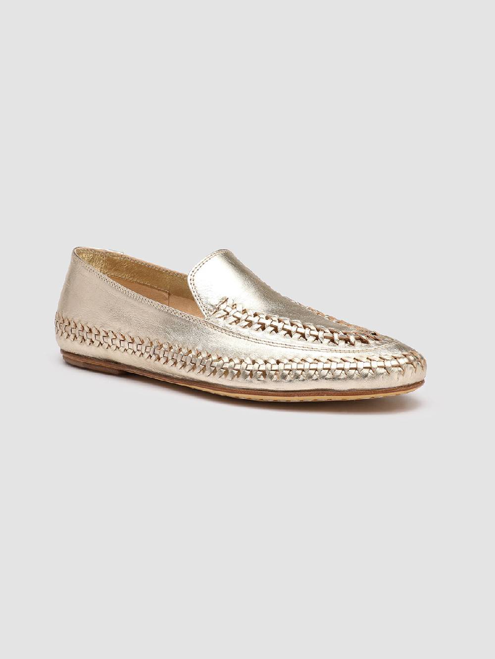 Officine Creative BESSIE 002 Mocassini in Pelle Argento Shopping Online
