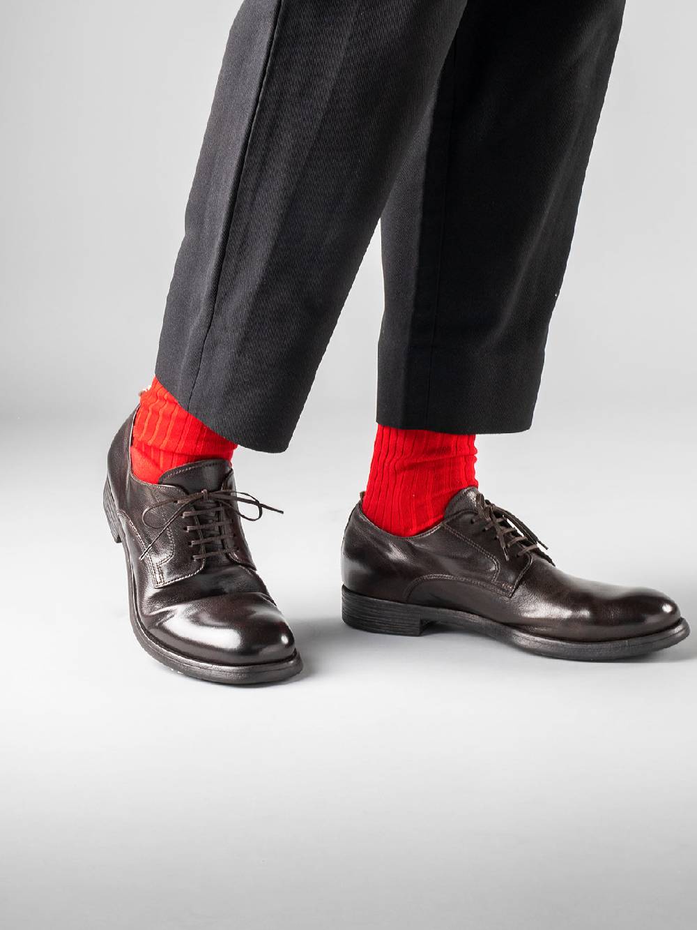Officine Creative CHRONICLE 001 Derby in Pelle Nera Affare Del Giorno