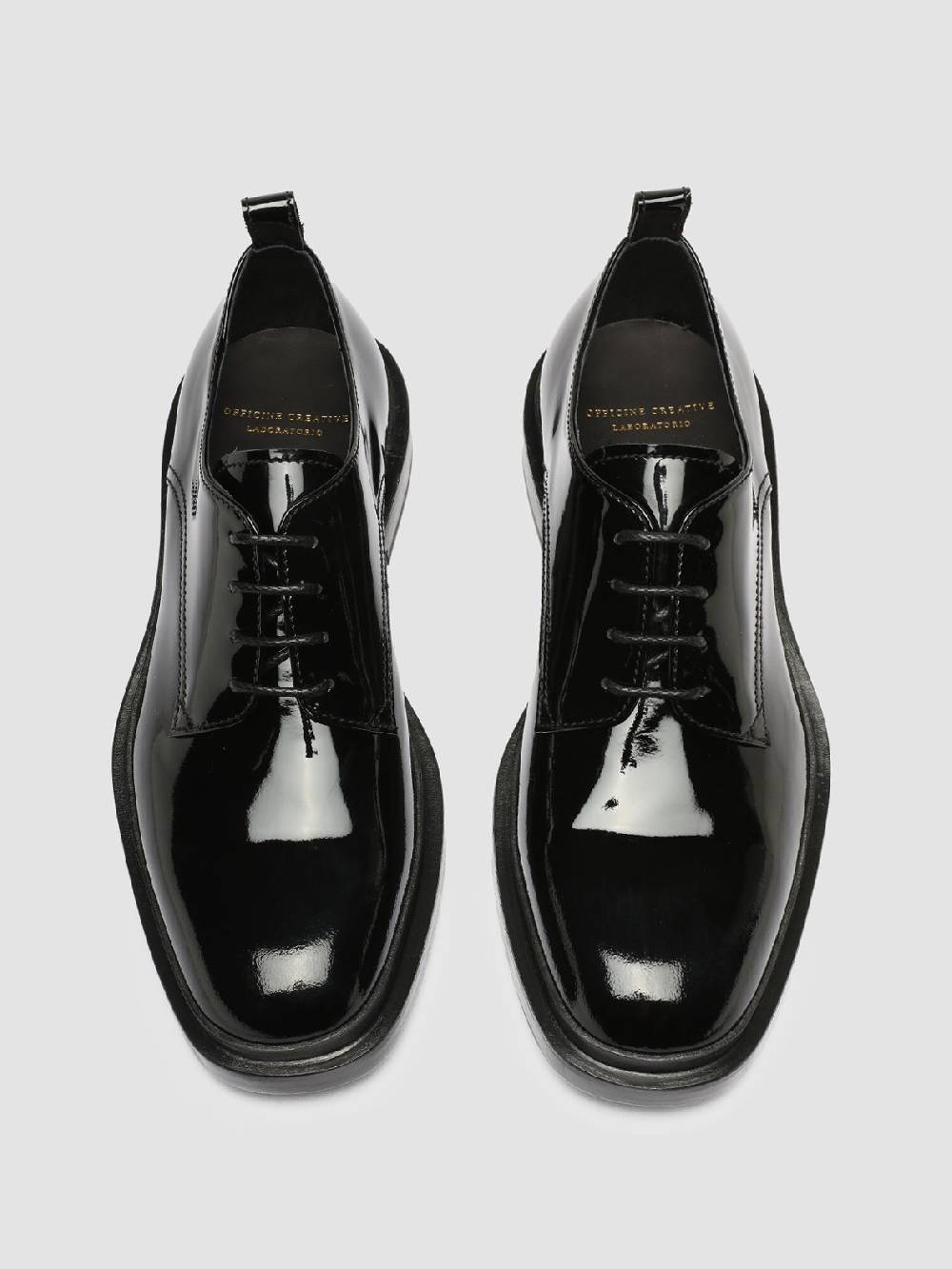 Officine Creative CONCRETE 003 Derby in Pelle Nera Novità