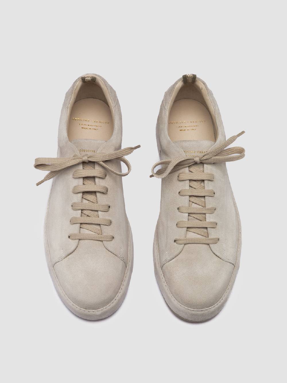 Officine Creative COVERED 001 Sneakers Basse in Pelle Scamosciata Grigia Hotsell