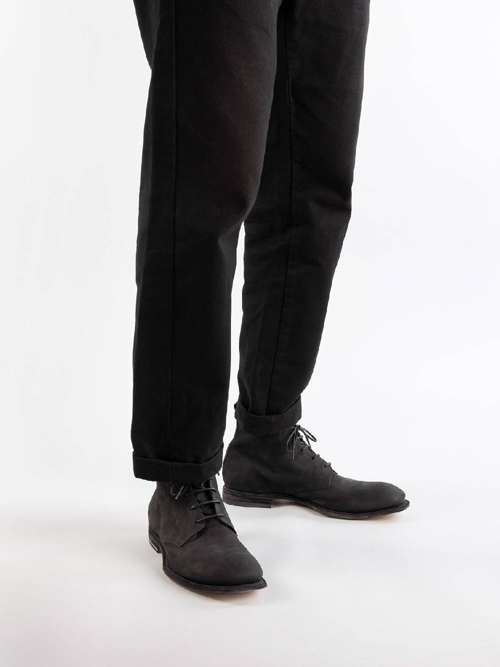 Officine Creative DURGA 002 Stivaletti in Pelle Scamosciata Nera Vendita Calda