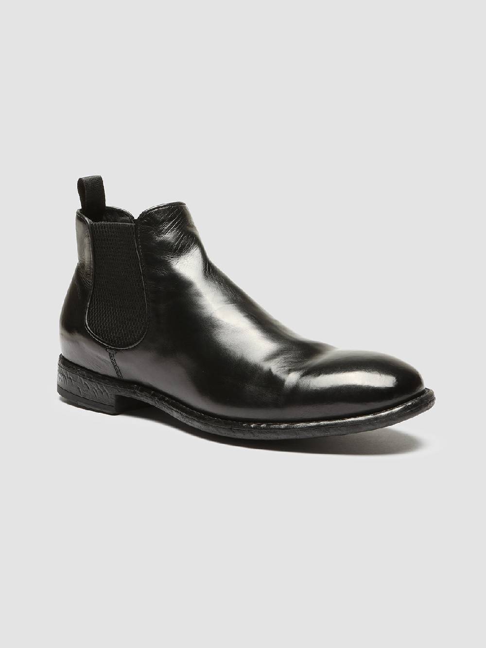 Officine Creative EMORY 012 Stivaletti Chelsea in Pelle Nera Vendita Economica