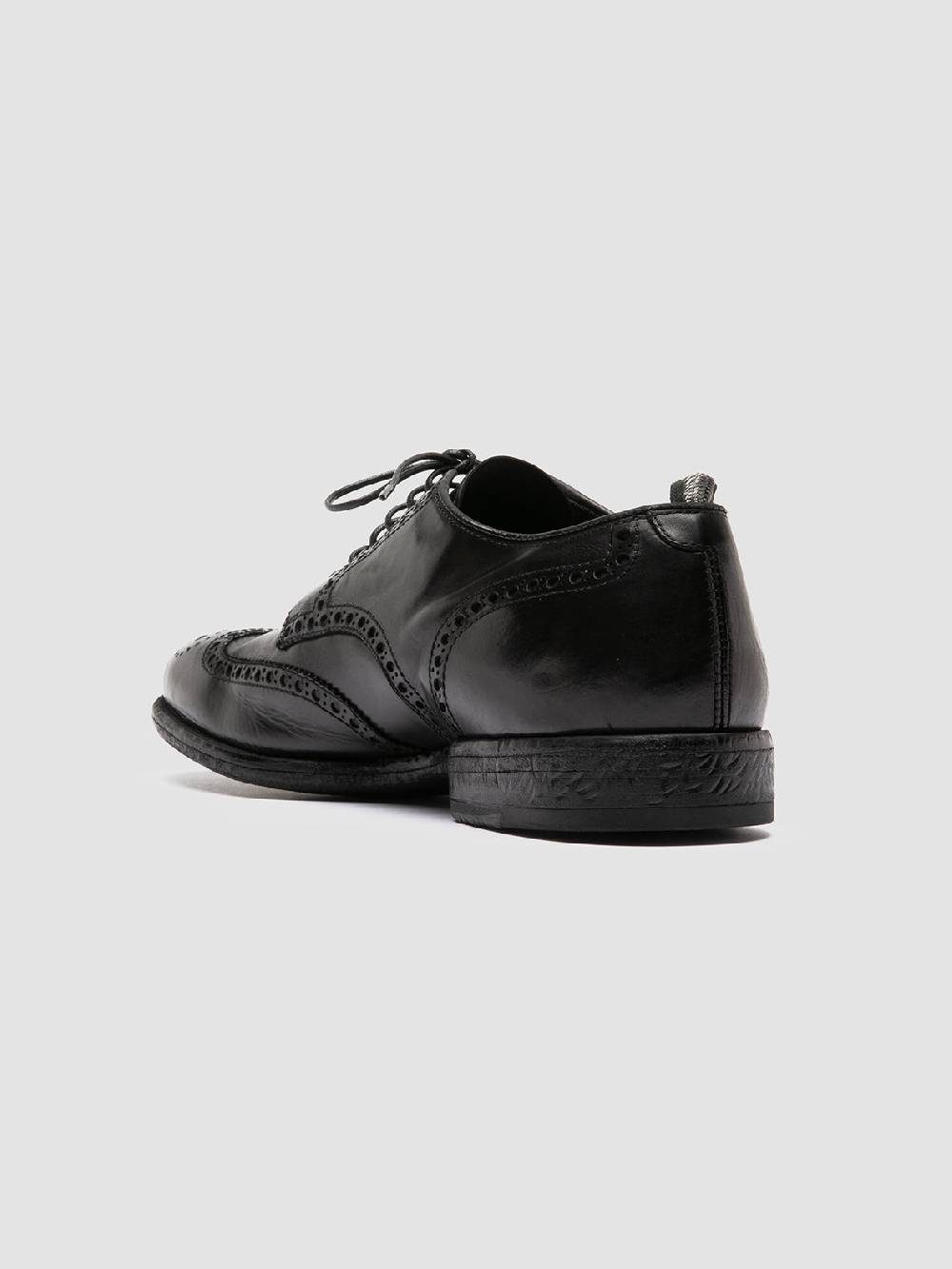 Officine Creative EMORY 015 Scarpe Derby in Pelle Nera Saldi Di Fabbrica