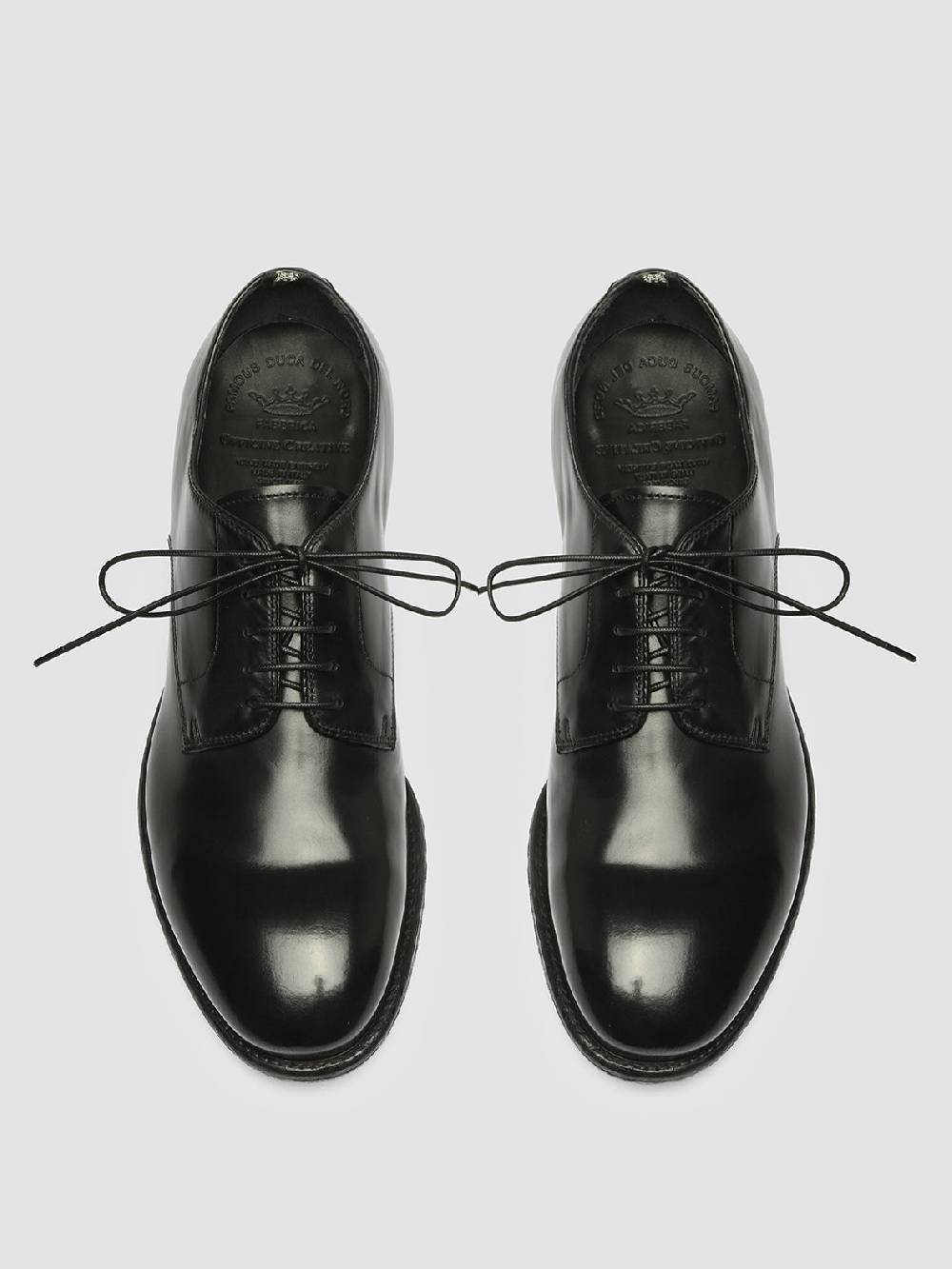 Officine Creative EMORY 022 Derby in Pelle Nera Negozio