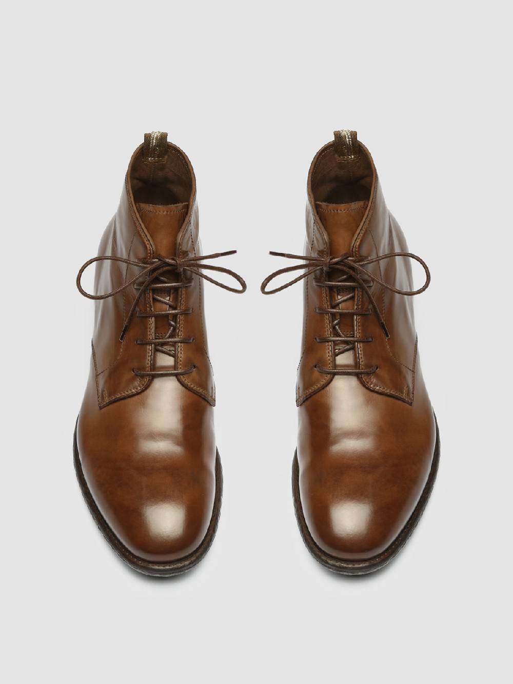Officine Creative EMORY 023 Stivaletti in Pelle Marrone Nuova