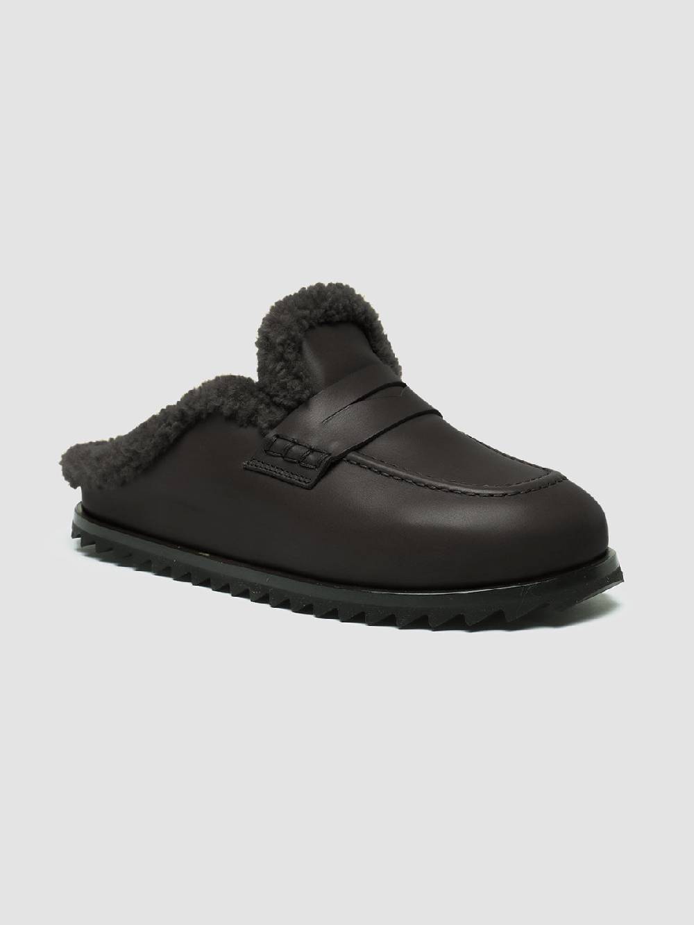 Officine Creative PELAGIE D’HIVER 007 Sabot in Pelle Marrone e Montone ACQUISTA ORA