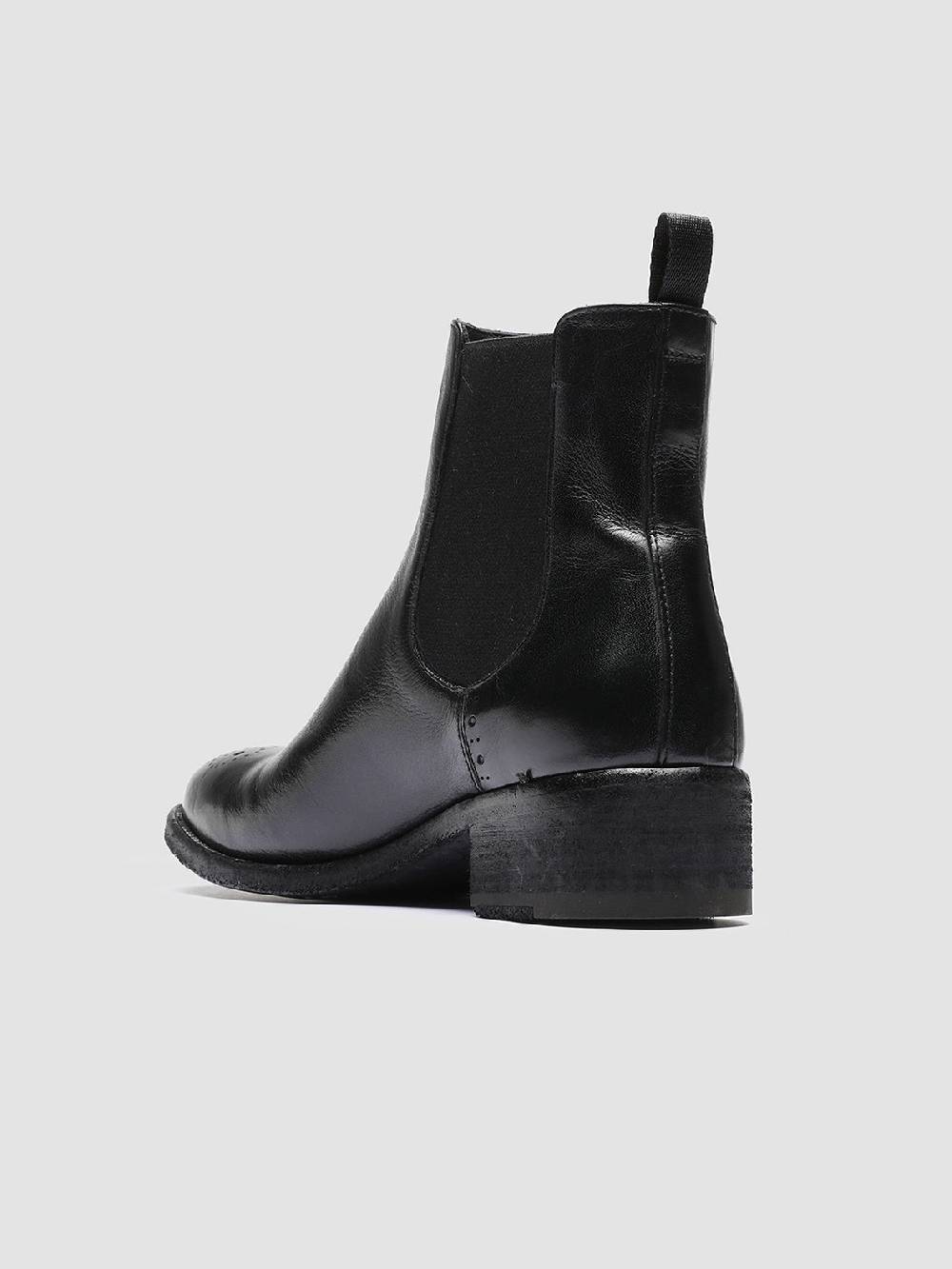 Officine Creative SELINE 002 Stivaletti Chelsea in Pelle Nera Vendita