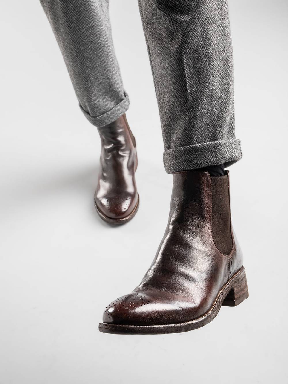 Officine Creative SELINE 002 Stivaletti Chelsea in Pelle Nera Vendita