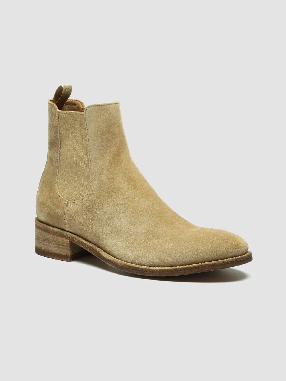 Officine Creative SELINE 029 Stivaletti Chelsea in Pelle Scamosciata Tortora Spedizione Gratuita