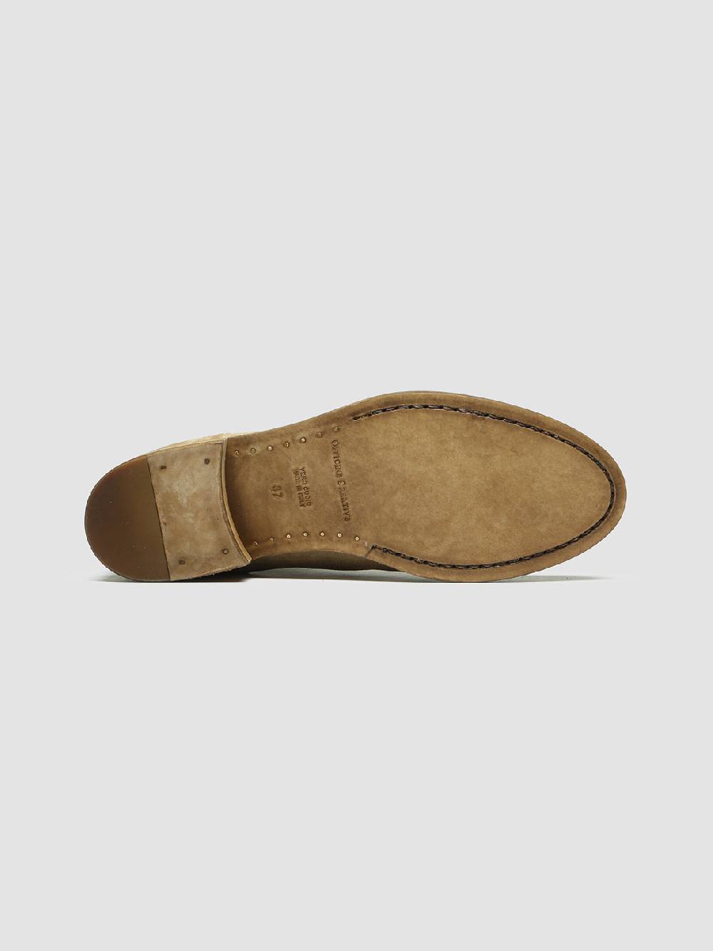 Officine Creative SELINE 029 Stivaletti Chelsea in Pelle Scamosciata Tortora Spedizione Gratuita