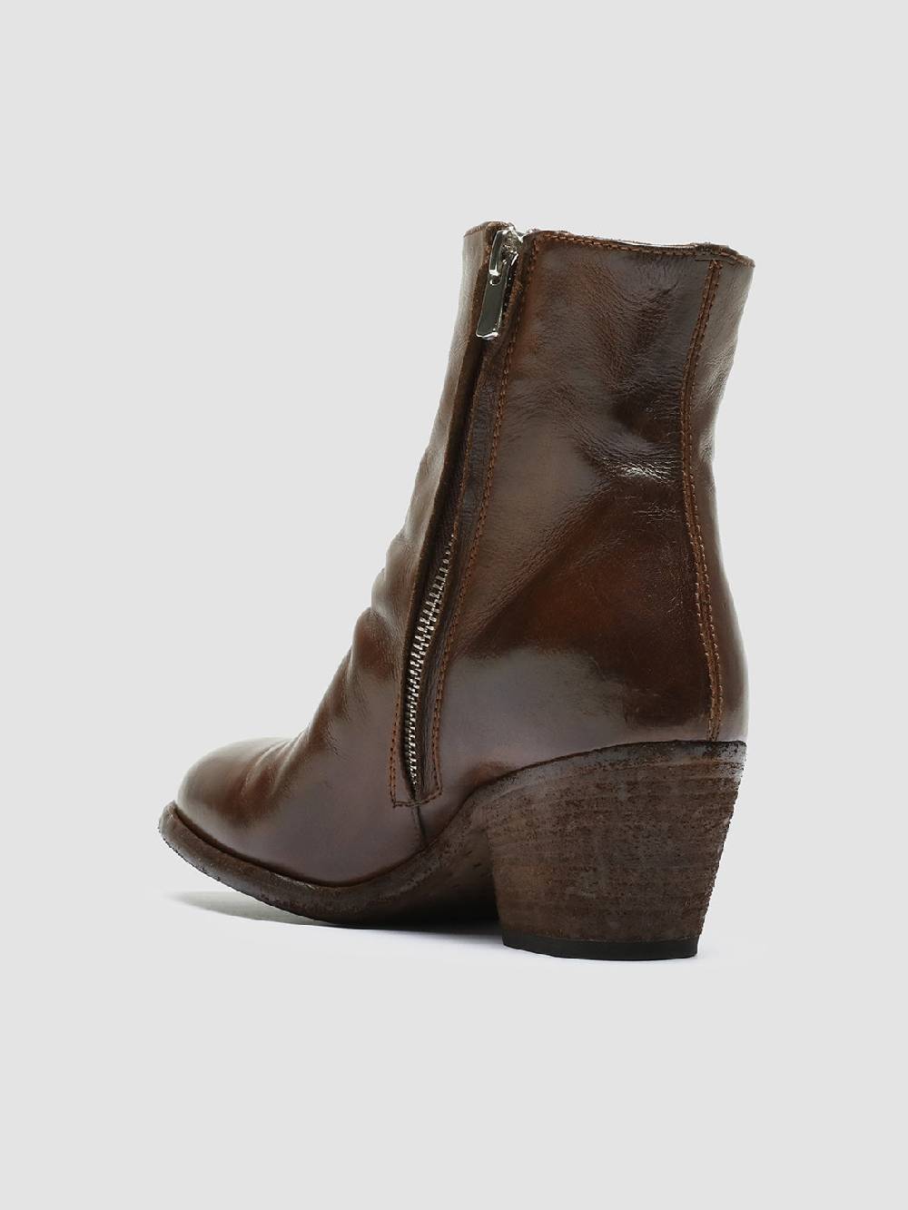 Officine Creative SHERRY 003 Stivaletti in Pelle Marrone Soddisfazione Garantita