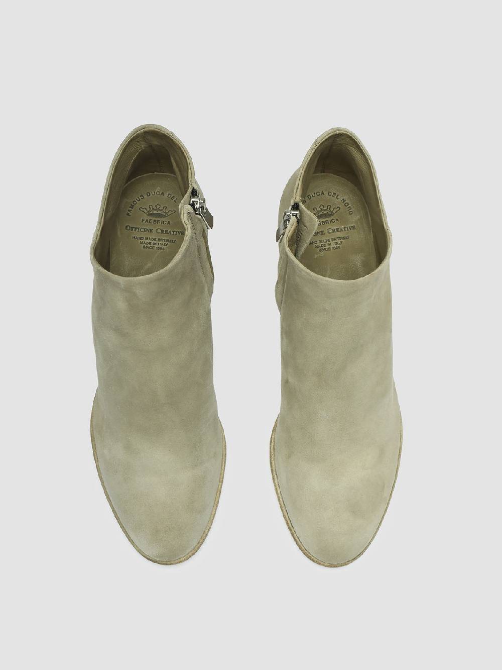 Officine Creative SHIRLEE 002 Stivaletti in Pelle Scamosciata Verde Offerta speciale della fabbrica