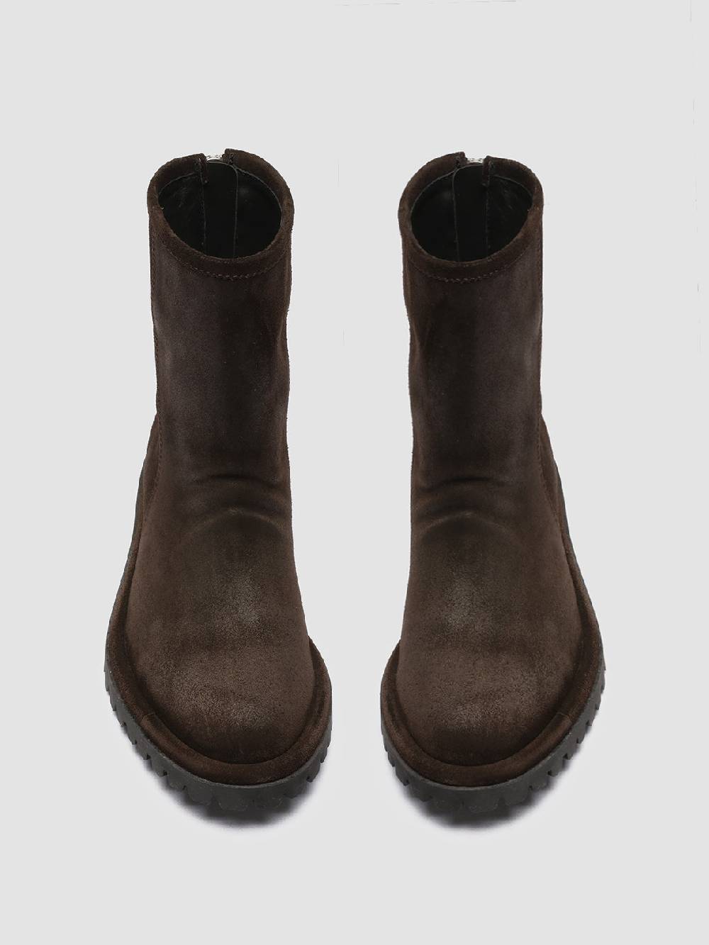Officine Creative SPECTACULAR W 111 Stivali con Zip in Pelle Scamosciata Marrone Promozione Limitata