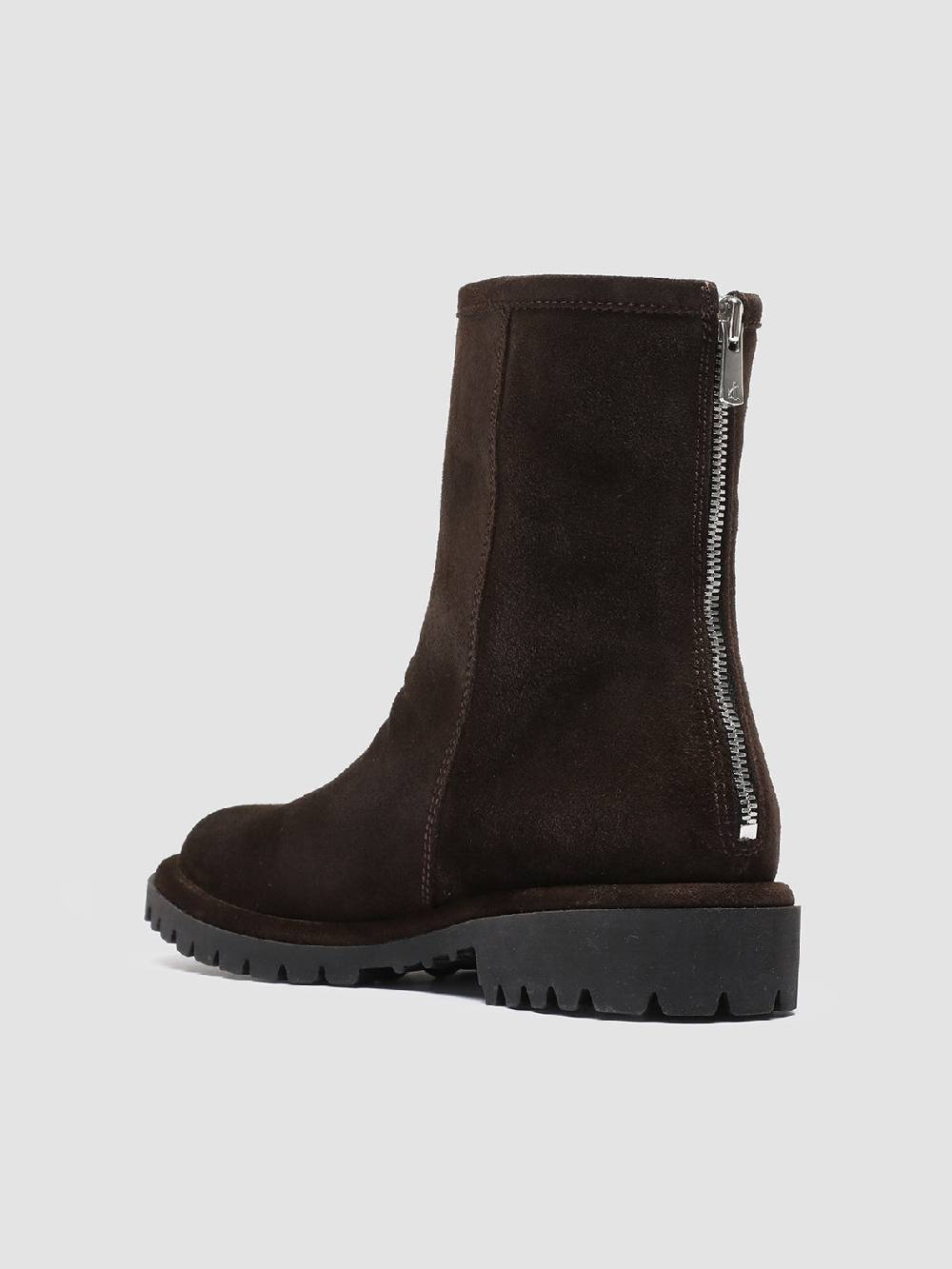 Officine Creative SPECTACULAR W 111 Stivali con Zip in Pelle Scamosciata Marrone Promozione Limitata