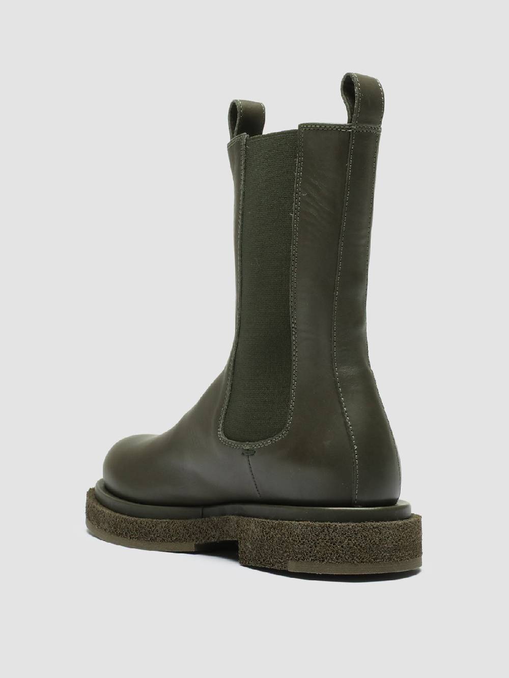 Officine Creative TONAL 105 Stivaletti Chelsea in Pelle Verde Affare Del Giorno