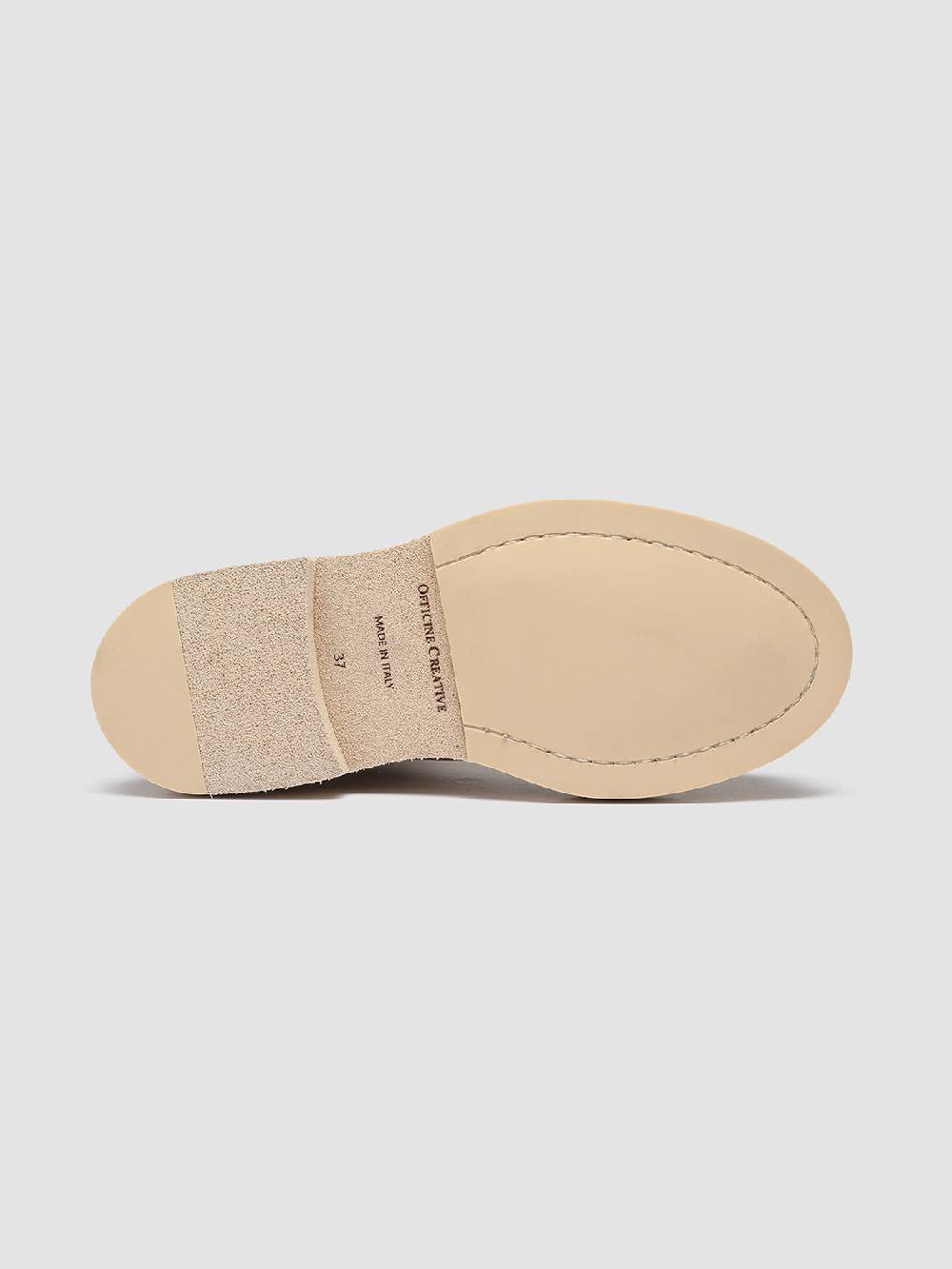 Officine Creative TONAL 105 Stivaletti Chelsea in Pelle Avorio Prezzo Ridotto