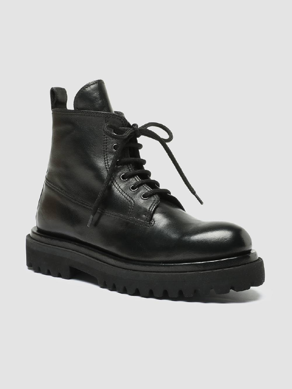 Officine Creative WISAL DD 105 Stivali stringati in Pelle Nera Convenienza