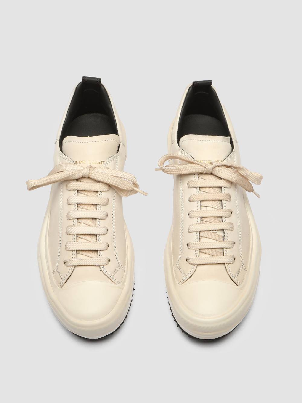 Officine Creative MES 105 Sneaker in Pelle Avorio Presa