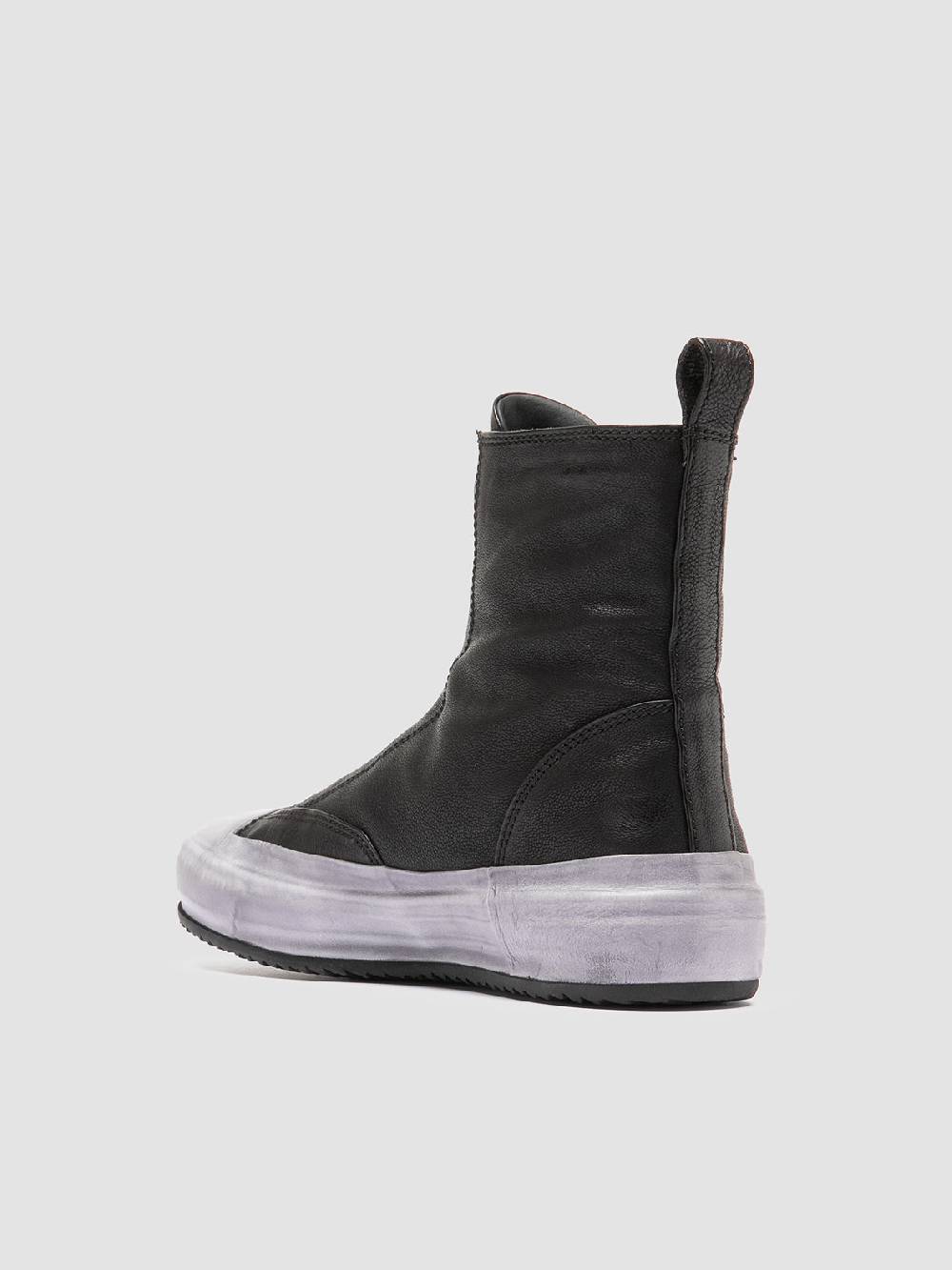 Officine Creative MES 109 Sneaker Alte in Pelle Nera Sconto