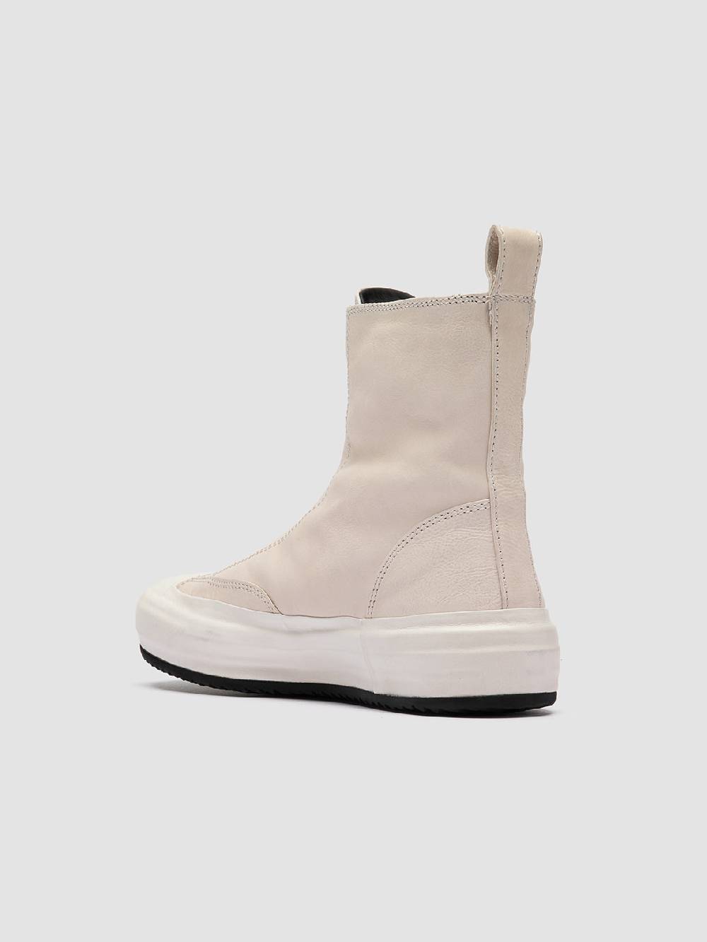 Officine Creative MES 109 Sneaker Alte in Pelle Avorio Offerta