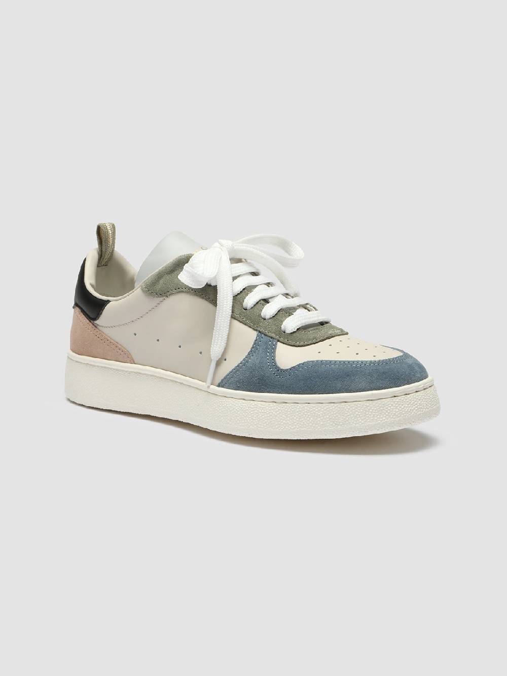 Officine Creative MOWER 110 Sneakers in Pelle e Camoscio Bianco Online