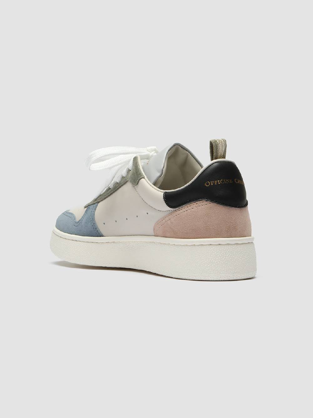 Officine Creative MOWER 110 Sneakers in Pelle e Camoscio Bianco Online