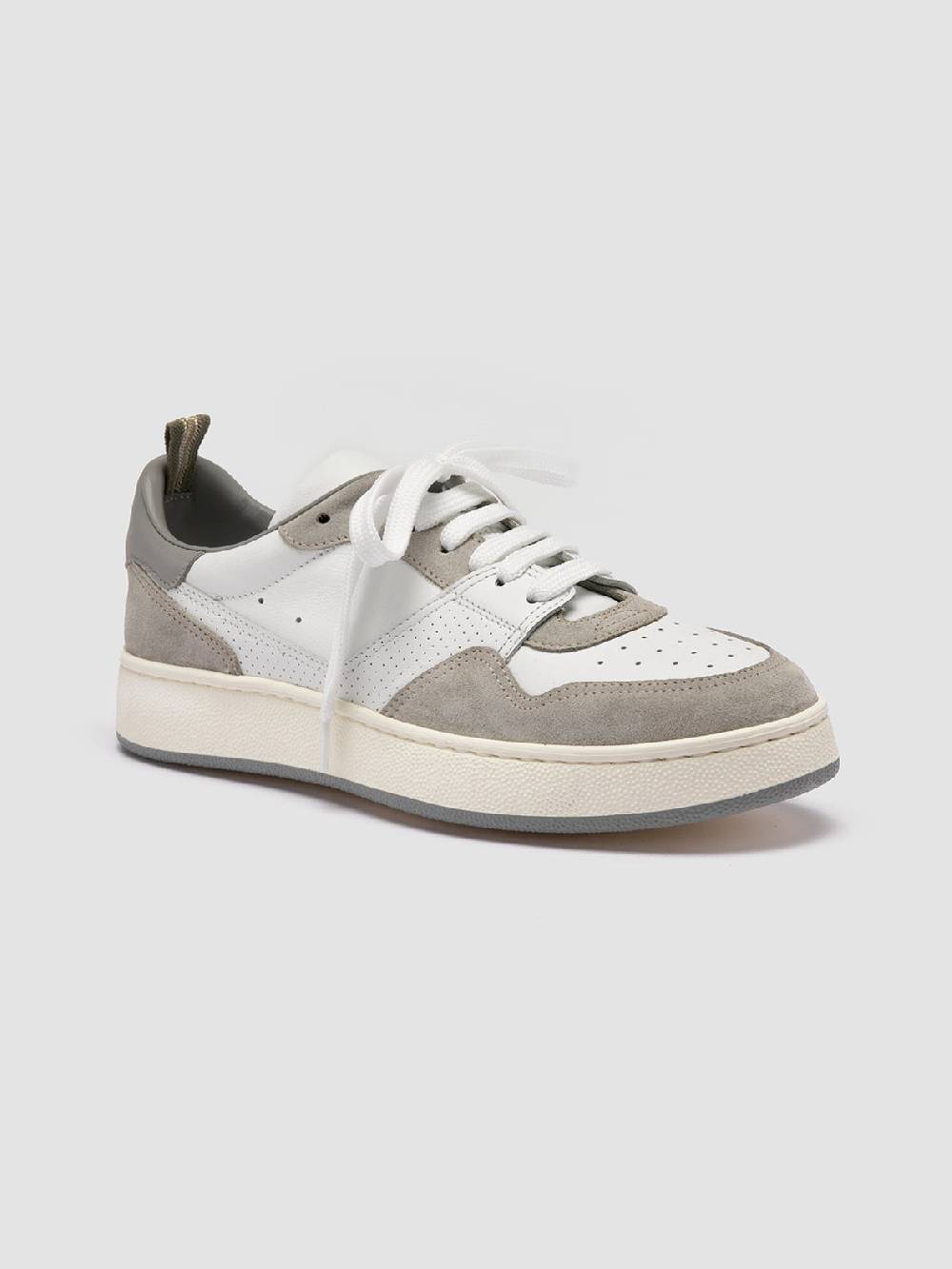 Officine Creative MOWER 120 Sneakers Basse in Pelle e Camoscio Bianca Hotsell