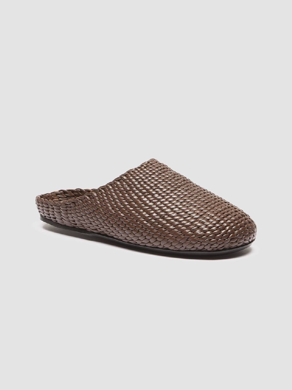 Officine Creative POLLY 001 Sabot in Pelle Marrone Vendita Calda